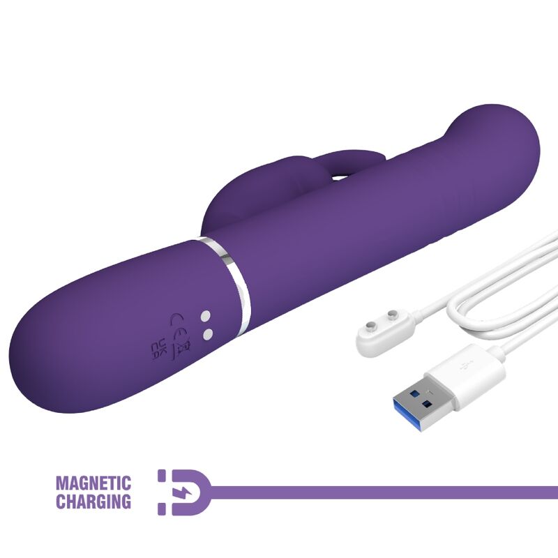 PRETTY LOVE - COALE VIBRADOR  COELHO 4 EM 1 ROXO