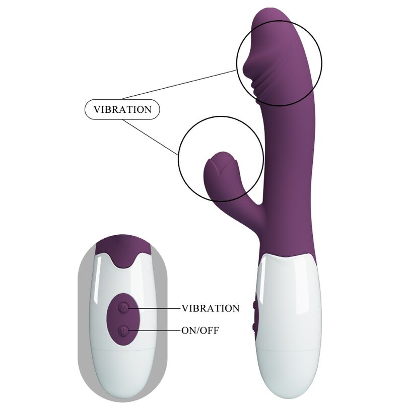 PRETTY LOVE  - VIBRADOR SNAPPY G-SPOT ROXO