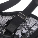 SUBBLIME - TEDDY COM LIGA COM DETALHE RENDA E TIRAS PRETO L/XL