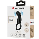 PRETTY LOVE - TRAE ANEL VIBRATÃRIO COM ESTIMULADOR PRETO