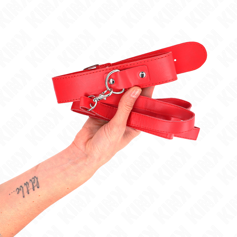 KINK - COLAR COM CINTO 116 CM ALÃA ROJO AJUSTÃVEL 32-50 CM X 8 CM