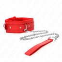 KINK - COLAR COM TRELA 65 CM COM RESTRIÃÃES VERMELHO 36-42 CM X 5,5 CM