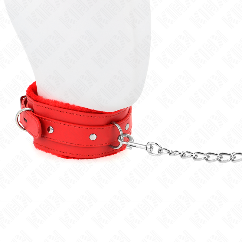 KINK - COLAR COM TRELA 65 CM COM RESTRIÃÃES VERMELHO 36-42 CM X 5,5 CM