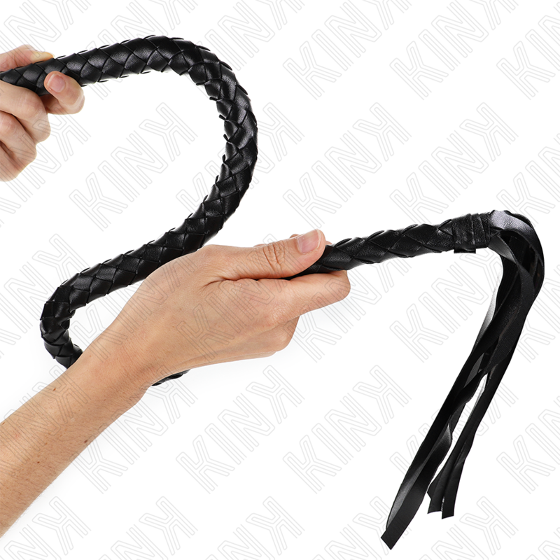 KINK - CHICOTE DE SERPENTE COM ANEL DE MÃO PRETO 65 CM