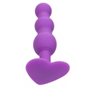 CALEXOTICS - FIRST TIME PLUG ANAL SONDA TRIPLA DE CONTAS 10 VIBRAÃÃES ROXO