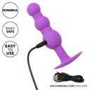 CALEXOTICS - FIRST TIME PLUG ANAL SONDA TRIPLA DE CONTAS 10 VIBRAÃÃES ROXO