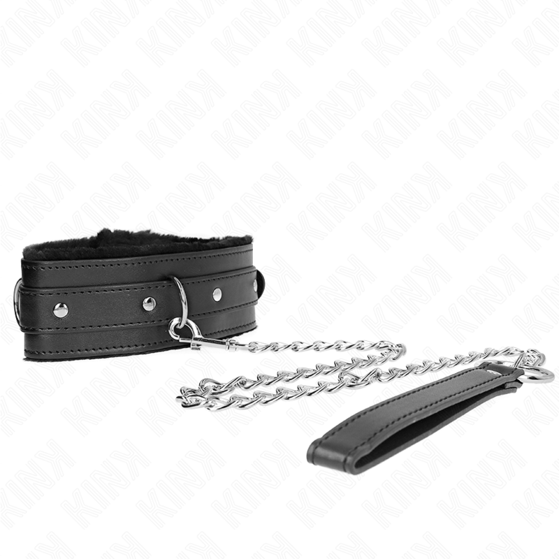 KINK - COLAR COM TRELA 65 CM COM RESTRIÃÃES PRETO 36-42 CM X 5,5 CM