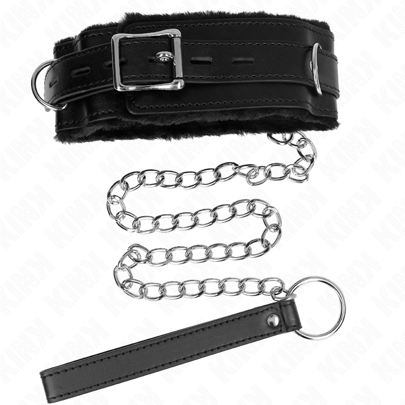 KINK - COLAR COM TRELA 65 CM COM RESTRIÃÃES PRETO 36-42 CM X 5,5 CM