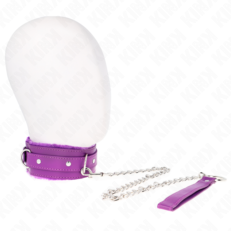 KINK - COLAR COM TRELA 65 CM COM RESTRIÃÃES ROXO 36-42 CM X 5,5 CM