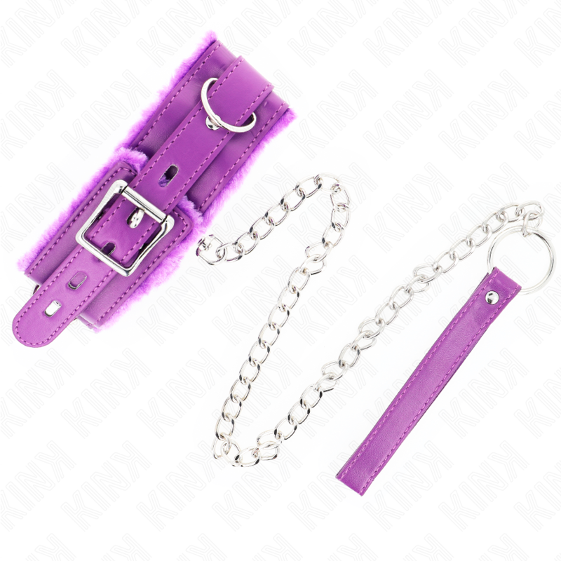 KINK - COLAR COM TRELA 65 CM COM RESTRIÃÃES ROXO 36-42 CM X 5,5 CM