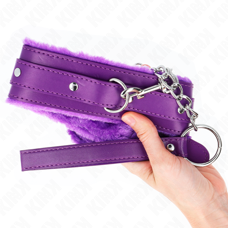 KINK - COLAR COM TRELA 65 CM COM RESTRIÃÃES ROXO 36-42 CM X 5,5 CM