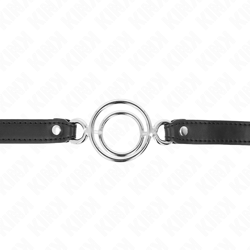 KINK - GAG COM MÃLTIPLOS O-RINGS 5 CM PRETO 63 X 2,5 CM