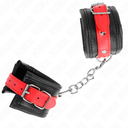 KINK - PULSO PRETO COM CINTO VERMELHO AJUSTÃVEL 17-28 CM X 6 CM