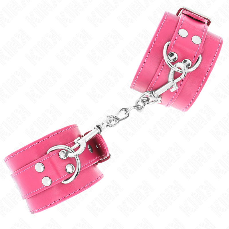 KINK - PUNHOS RASPBERRY ROSE COM FORRO RASPBERRY ROSE AJUSTÃVEL 20-28 CM X 5,5 CM