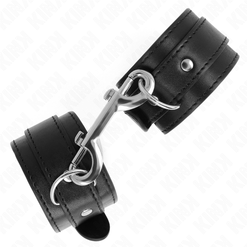 KINK - RETENÃÃES DE PULSO - LINHA DE REBITES ÃNICOS PRETO AJUSTÃVEL 17-28 CM X 5 CM