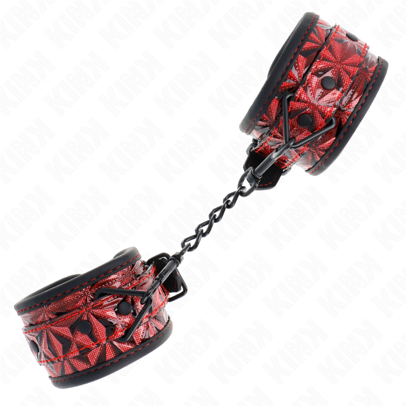 KINK - PULSO PADRÃO DIAMANTE VERMELHO ESCURO AJUSTÃVEL 17-26 CM X 5,5 CM