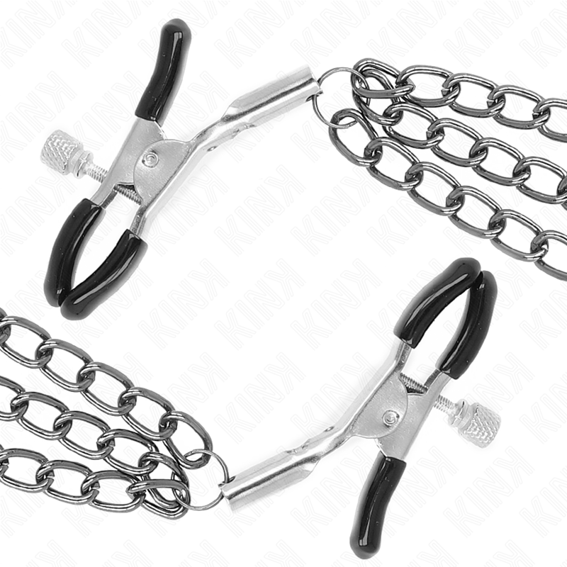 KINK - PINÃAS PARA BICOS COM 3 CORRENTES PRETAS 20/23/28 CM