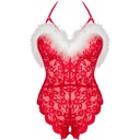 LIVCO CORSETTI FASHION - BODY FEMININO DE RENDA SANTA SEM COSTURA NATAL S/M