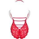 LIVCO CORSETTI FASHION - BODY FEMININO DE RENDA SANTA SEM COSTURA NATAL L/XL