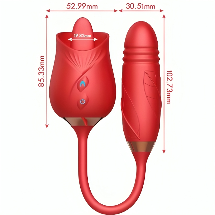 ARMONY - VIBRADOR DE FLOR DELIGHT E IMPULSO COM LÃNGUA VERMELHA