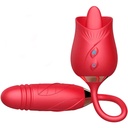 ARMONY - VIBRADOR DE FLOR DELIGHT E IMPULSO COM LÃNGUA VERMELHA