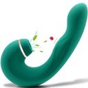 ARMONY - VIBRADOR E SUCKER FLEXÃVEL VERDE