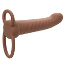 CALEXOTICS - MAXX RIBBED DUAL PENETRATOR 10 VIBRAÃÃES MARROM