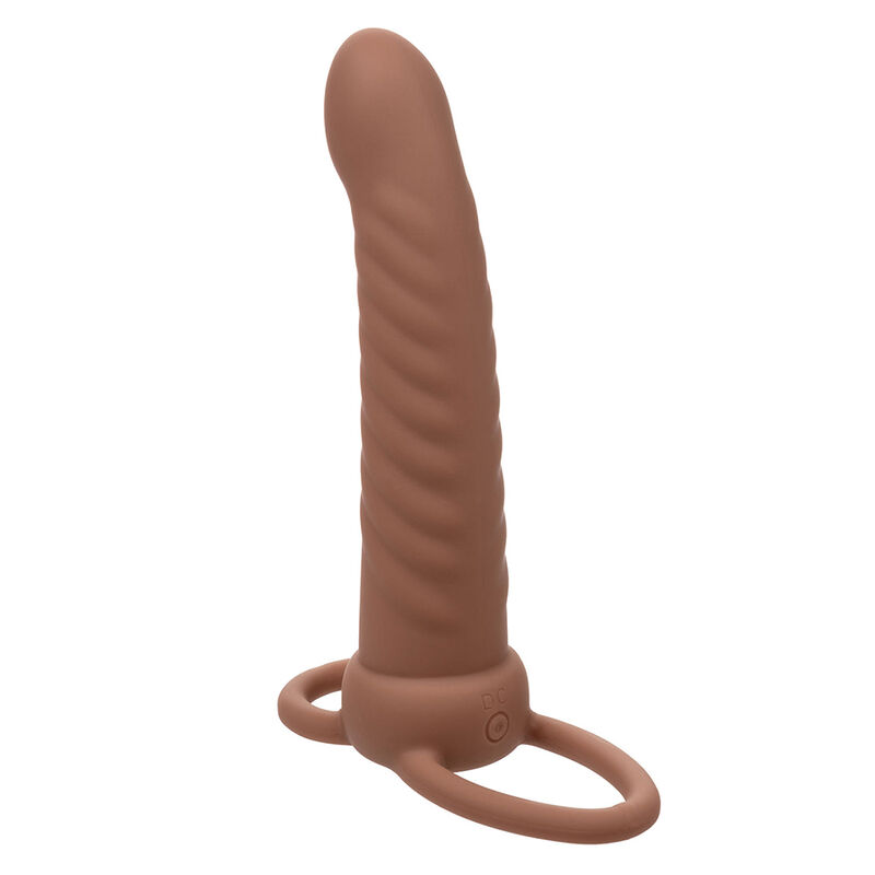 CALEXOTICS - MAXX RIBBED DUAL PENETRATOR 10 VIBRAÃÃES MARROM