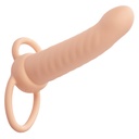 CALEXOTICS - MAXX RIBBED DUAL PENETRATOR 10 VIBRAÃÃES CARNE