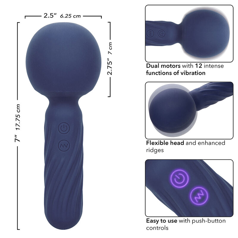 CALEXOTICS - CHARISMA SEDUCTION MASSAGER 12 FUNÃÃES 17,75 CM X 6,25 CM ROXO