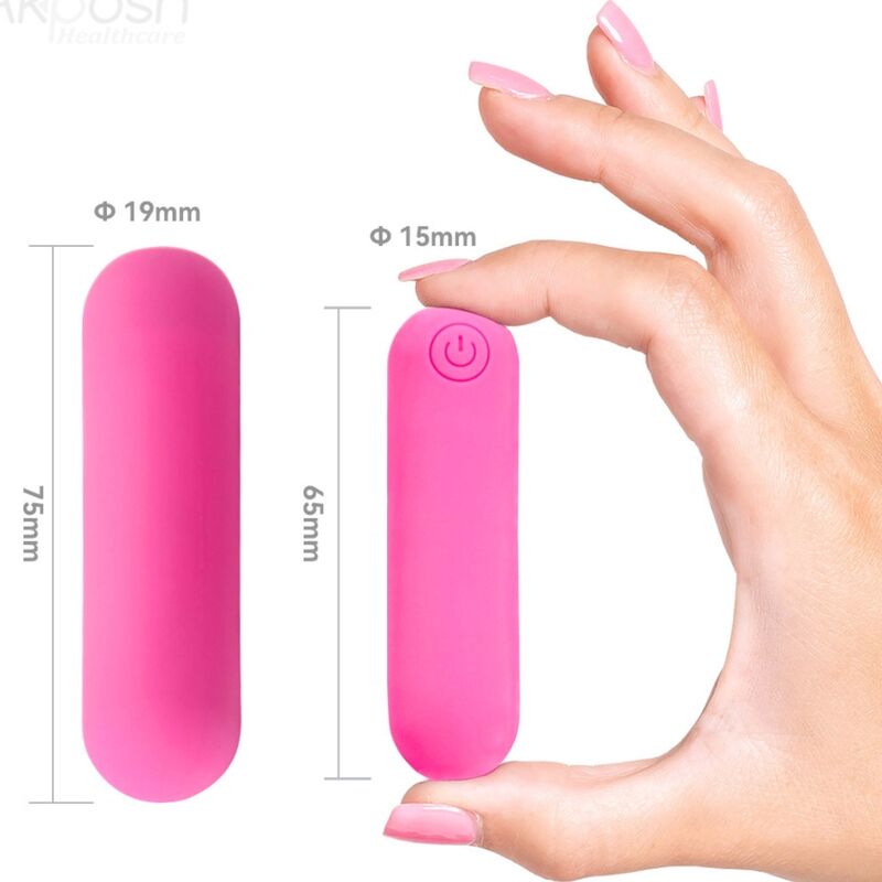 ARMONY - SPLASH HAHA VIBRADOR BALA SILICONE 10 VIBRAÃÃES 75 X 19 CM ROSA