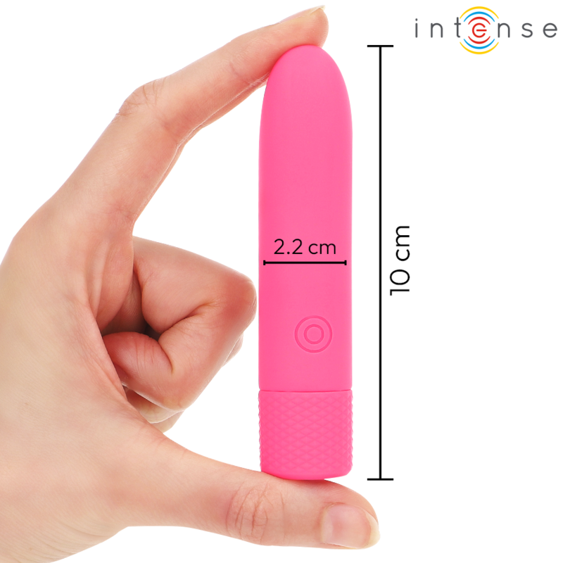 INTENSE - SYMONE  USB RECARREGÃVEL VIBRATÃRIA BULLET 8 VIBRAÃÃES ROSA 10 X 2,2 CM