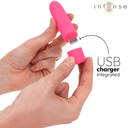 INTENSE - SYMONE  USB RECARREGÃVEL VIBRATÃRIA BULLET 8 VIBRAÃÃES ROSA 10 X 2,2 CM