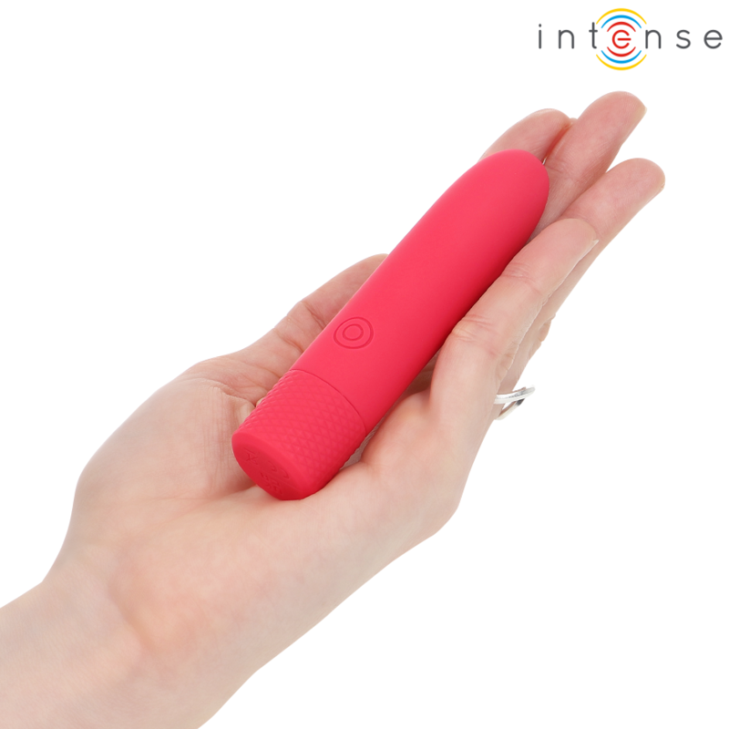 INTENSE - SYMONE USB RECARREGÃVEL VIBRATÃRIA BULLET 8 VIBRAÃÃES VERMELHO 10 X 2,2 CM