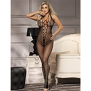 SUBBLIME - 951788 BODYSTOCKING LONGO DE REDE COM TIRAS NO PEITO E NAS COSTAS PRETO TAMANHO ÃNICO