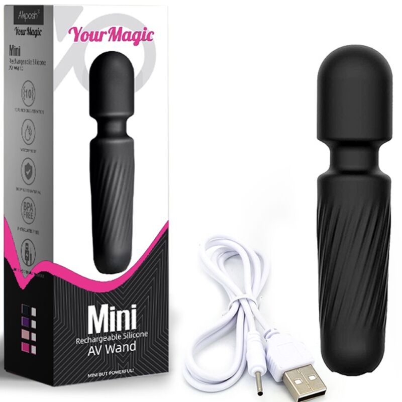 ARMONY - YOUR MAGIC MASSAGER E VIBRADOR RECARREGÃVEL 10 VIBRAÃÃES PRETO