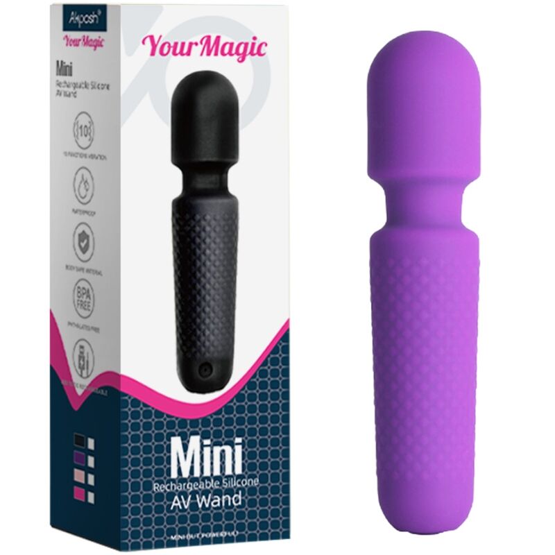 ARMONY - YOUR MAGIC MASSAGER E VIBRADOR RECARREGÃVEL 10 VIBRAÃÃES VARINHA PONTOS ROXO