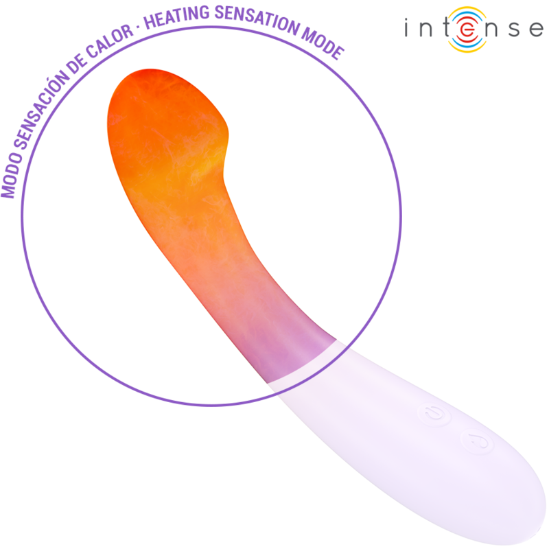 INTENSE - BECKY VIBRADOR 19 CM AQUECÃVEL 7 VIBRAÃÃES ROXO