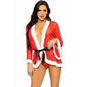 LEG AVENUE - FANTASIA DE LINGERIE SEXY DE NATAL PAPAI NOEL VERMELHO M/G