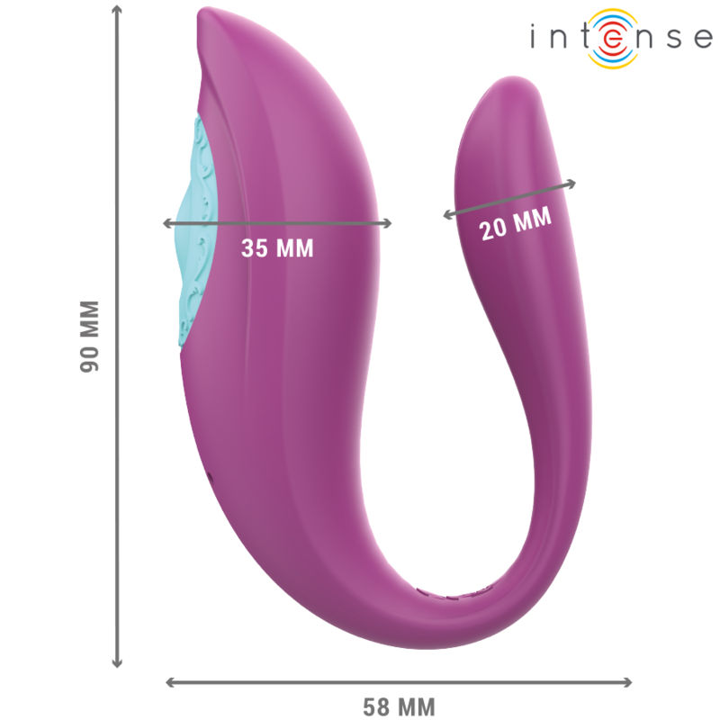 INTENSE - ANNIE VIBRADOR EM FORMA DE U E ESTIMULADOR ROXO CONTROLE REMOTO