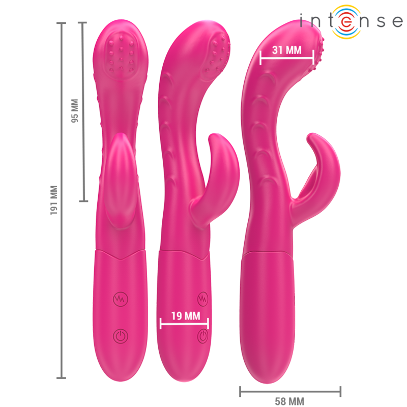 INTENSE - AMARA VIBRADOR COM LÃNGUA ESTIMULANTE 10 VIBRAÃÃES ROSA