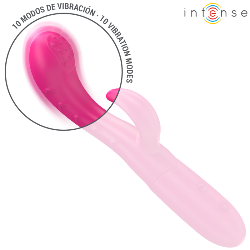 INTENSE - AMARA VIBRADOR COM LÃNGUA ESTIMULANTE 10 VIBRAÃÃES ROSA