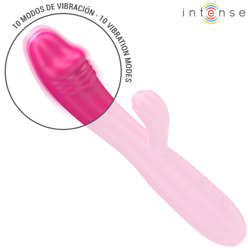 INTENSE - IVY VIBRADOR FLEXÃVEL 10 VIBRAÃÃES COM LÃNGUA ESTIMULANTE ROSA