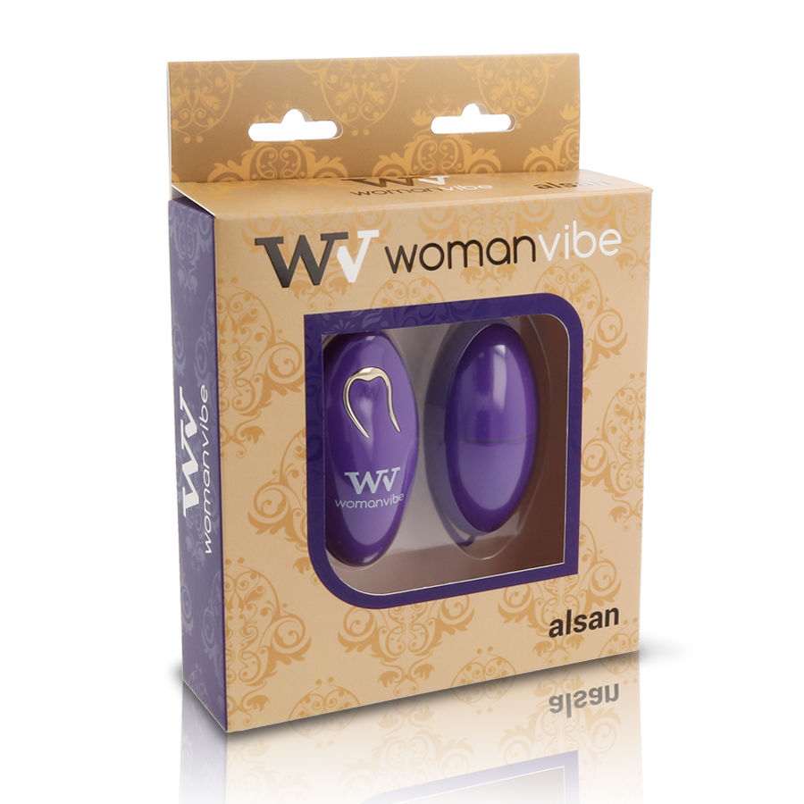 WOMANVIBE - ALSAN EGG CONTROLE REMOTO PRETO SILICONE ROXO