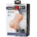 CRAZY BULL - MASTURBADOR DE VAGINA DE PELE DE GUA COM BALAS VIBRANTES