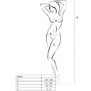 PASSION - WOMAN BS016 BODYSTOCKING PRETO TAMANHO ÚNICO