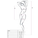 PASSION - MULHER BS025 BODYSTOCKING VESTIDO PRETO ESTILO TAMANHO ÚNICO