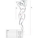 PASSION - MULHER BS027 BODYSTOCKING VESTIDO BRANCO ESTILO TAMANHO ÚNICO