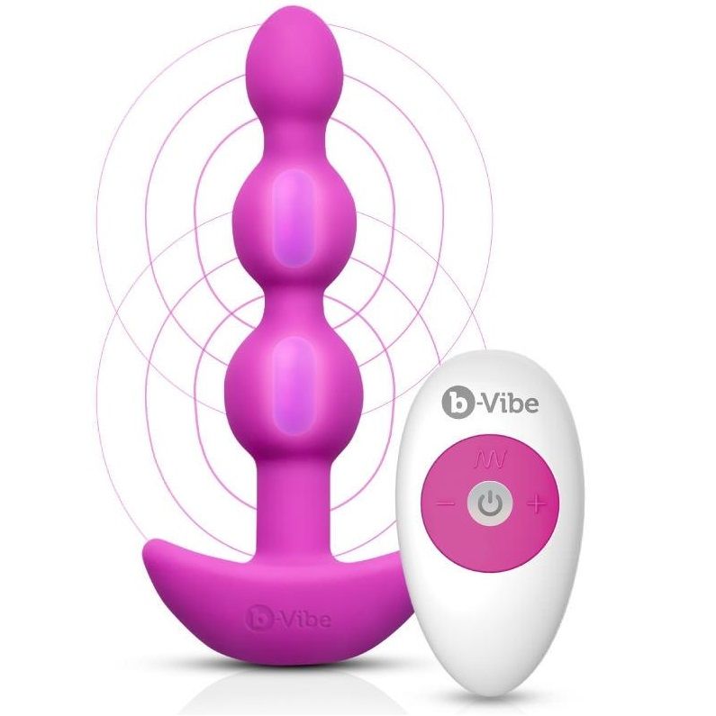 B-VIBE - TRIPLET ANAL CONTAS DE CONTROLE REMOTO ROSA