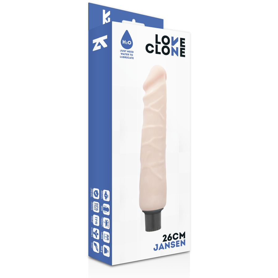 LOVECLONE - VIBRADOR AUTO LUBRIFICANTE JANSEN 26CM